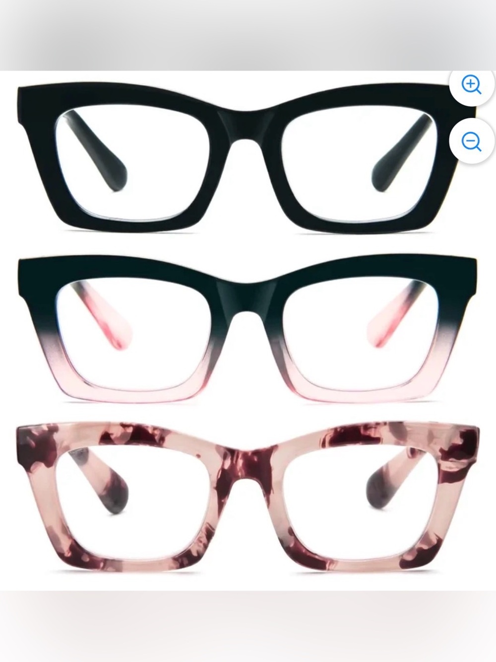 Reavee Stylish Women's Rectangle Glasses - Black, Pink, Rose Tortoise